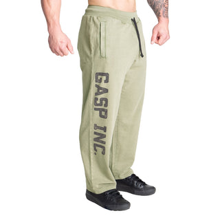 GASP Acid Logo Sweatpant - Washed Green - Urban Gym Wear