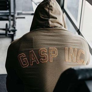 GASP Annex Zip Hood - Military Olive - Urban Gym Wear