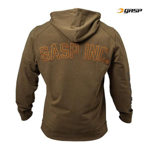 GASP Annex Zip Hood - Military Olive - Urban Gym Wear