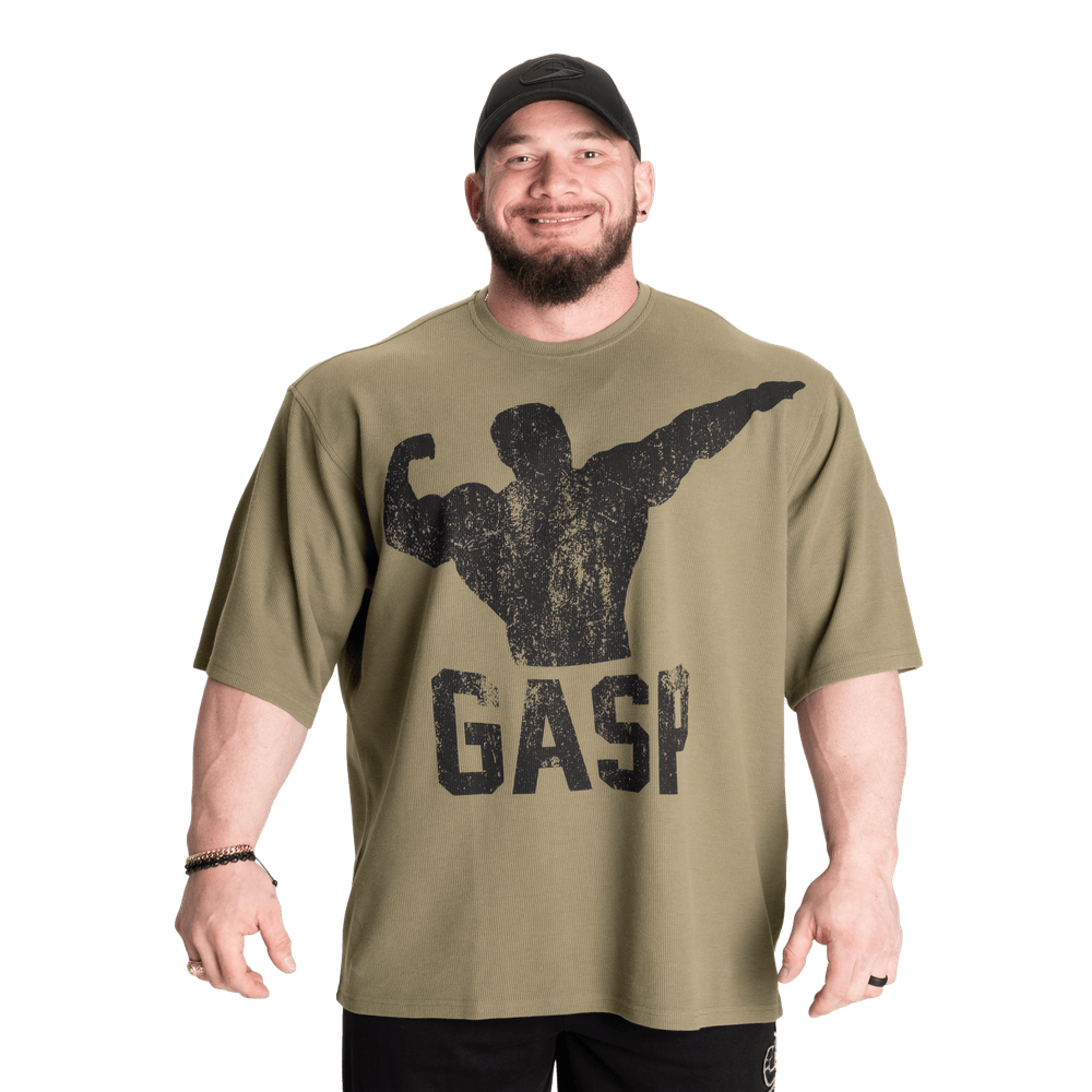 GASP Archer Thermal Iron Tee - Washed Green - Urban Gym Wear