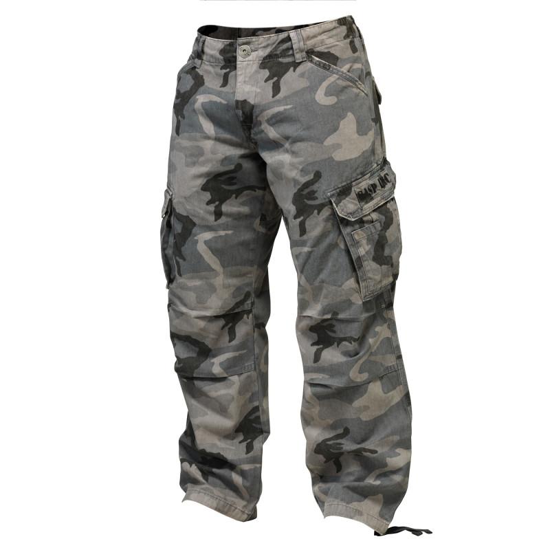GASP Army Pant - Grey Camo Print - Urban Gym Wear