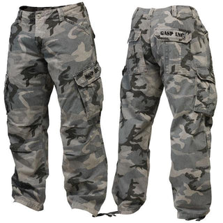 GASP Army Pant - Grey Camo Print - Urban Gym Wear