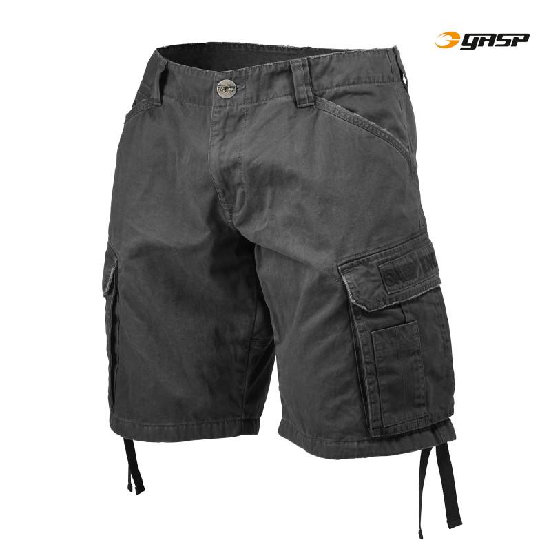 GASP Army Shorts - Wash Black - Urban Gym Wear