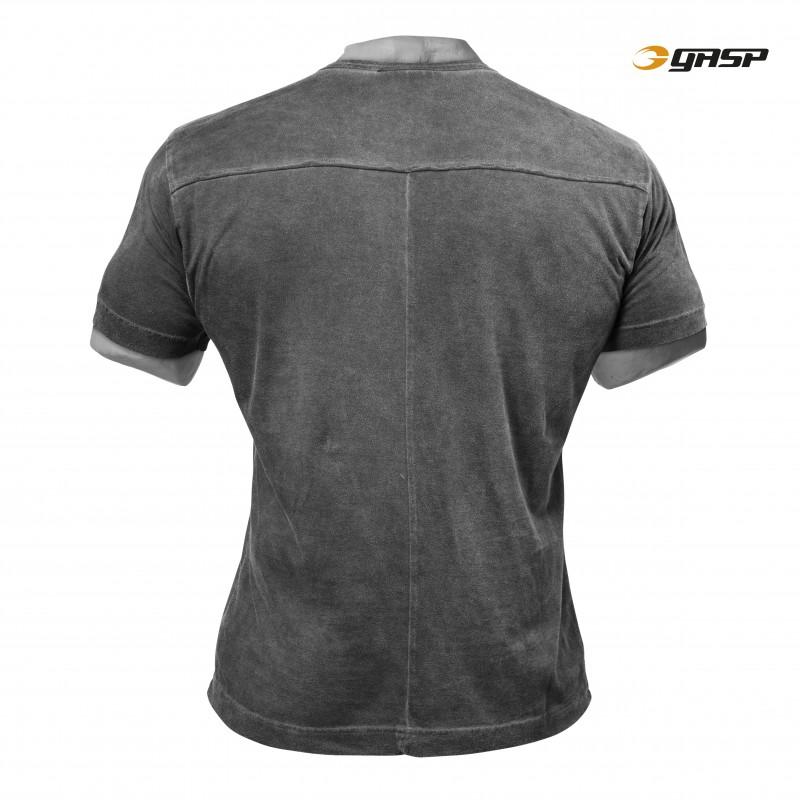 GASP Broad Street Print Tee - Wash Black - Urban Gym Wear