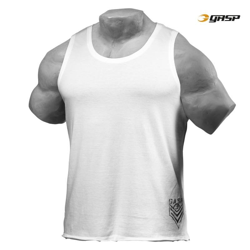 GASP Broad Street Tank - White - Urban Gym Wear