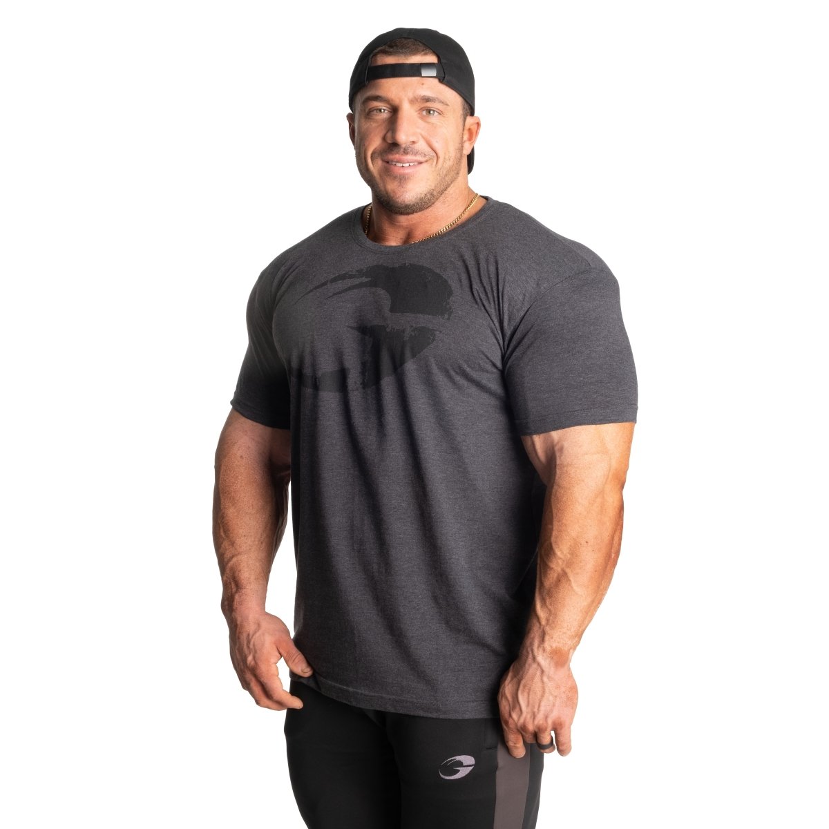 GASP Cadet Tee - Dark Grey Melange - Urban Gym Wear