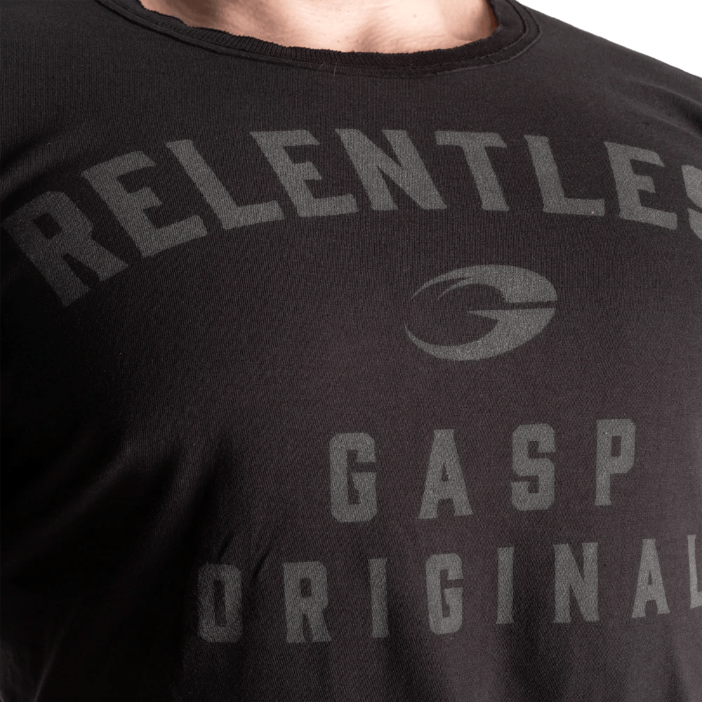 GASP Chinese Relentless Tee - Washed Black - Urban Gym Wear