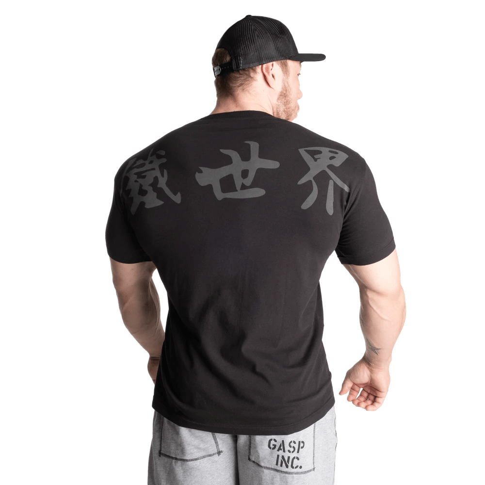 GASP Chinese Relentless Tee - Washed Black - Urban Gym Wear