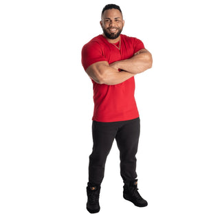 GASP Classic Tapered Tee - Chilli Red - Urban Gym Wear