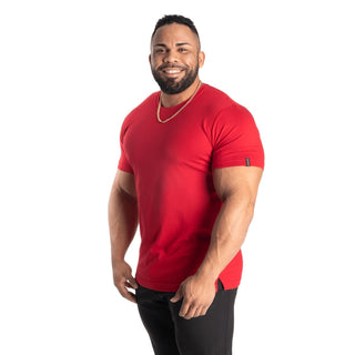 GASP Classic Tapered Tee - Chilli Red - Urban Gym Wear