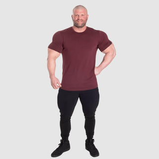 GASP Classic Tapered Tee - Maroon - Urban Gym Wear