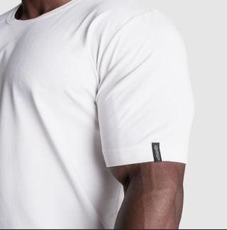 GASP Classic Tapered Tee Off - White - Urban Gym Wear