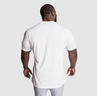 GASP Classic Tapered Tee Off - White - Urban Gym Wear