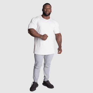 GASP Classic Tapered Tee Off - White - Urban Gym Wear