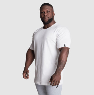 GASP Classic Tapered Tee Off - White - Urban Gym Wear