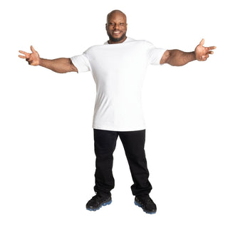 GASP Classic Tapered Tee - White - Urban Gym Wear