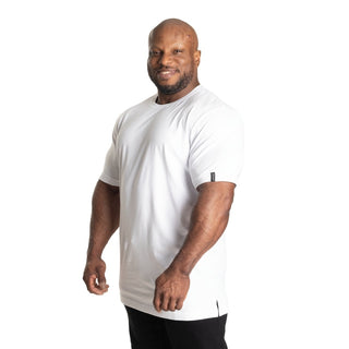 GASP Classic Tapered Tee - White - Urban Gym Wear