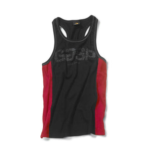 GASP Crazy Rib Top - Black-Red - Urban Gym Wear