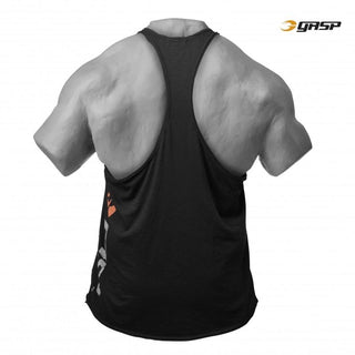 GASP Deep Cut Slub Tank - Black - Urban Gym Wear