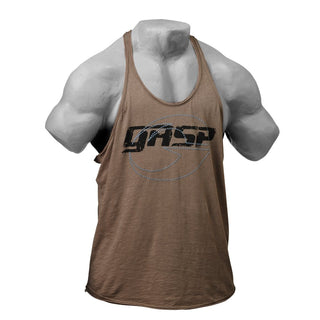 GASP Deep Cut Slub Tank - Wash Green - Urban Gym Wear