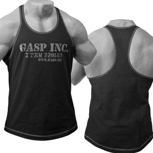 GASP Deep Cut Tank - Black - Urban Gym Wear