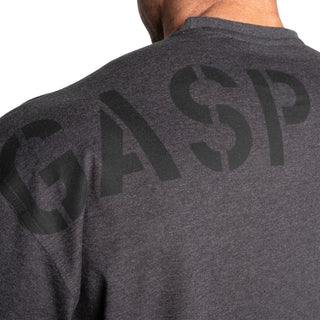 GASP Division Iron Tee - Dark Grey Melange - Urban Gym Wear