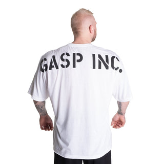 GASP Division Iron Tee - White - Urban Gym Wear