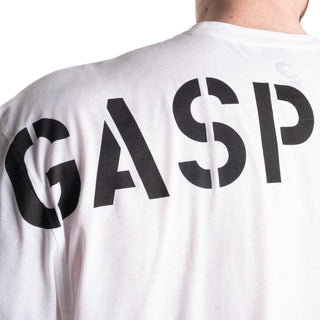 GASP Division Iron Tee - White - Urban Gym Wear