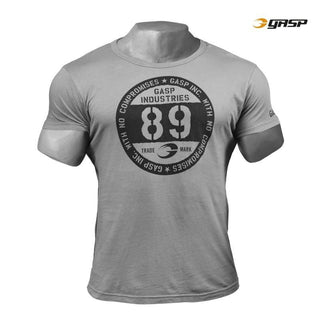 GASP Division Jersey Tee - Wash Grey - Urban Gym Wear