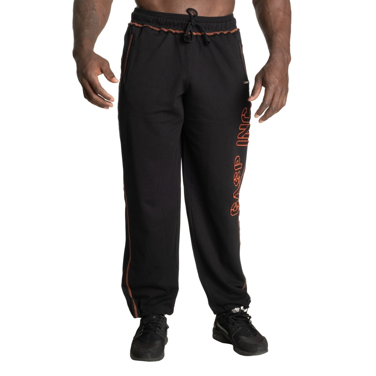 GASP Division Sweatpant - Black/Flame - Urban Gym Wear