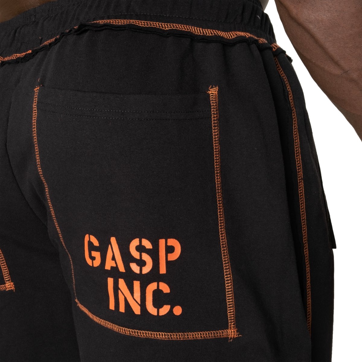 GASP Division Sweatpant - Black/Flame - Urban Gym Wear