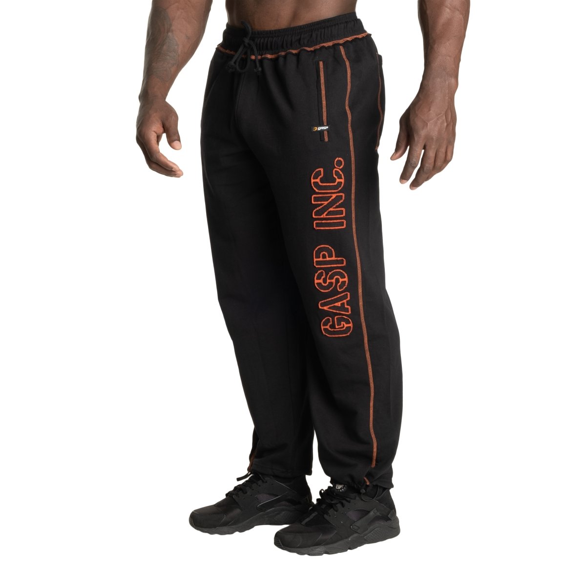 GASP Division Sweatpant - Black/Flame - Urban Gym Wear