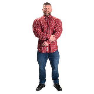 GASP Flannel Shirt - Blue/Red - Urban Gym Wear
