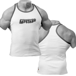 GASP Hardcore Rib Tank Top - White - Urban Gym Wear