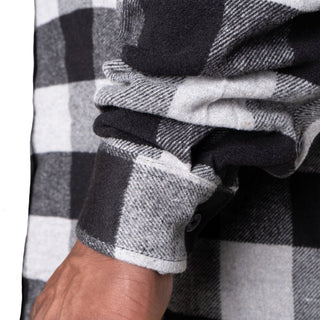 GASP Heavy Flannel Shirt - Grey/Black - Urban Gym Wear