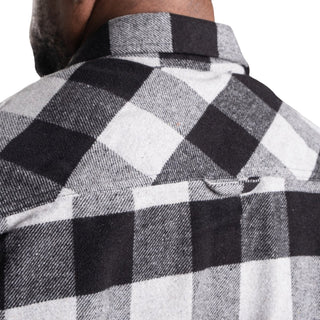 GASP Heavy Flannel Shirt - Grey/Black - Urban Gym Wear