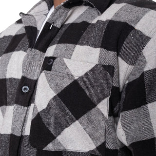 GASP Heavy Flannel Shirt - Grey/Black - Urban Gym Wear