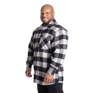 GASP Heavy Flannel Shirt - Grey/Black - Urban Gym Wear