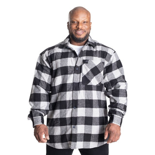 GASP Heavy Flannel Shirt - Grey/Black - Urban Gym Wear