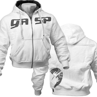 GASP Heavy Weight Hoodie - White - Urban Gym Wear