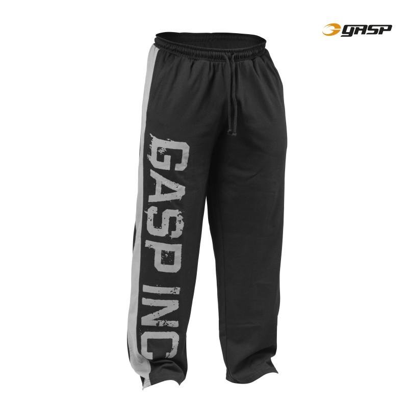 GASP Jersey Logo Pant - Black-Grey - Urban Gym Wear