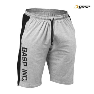 GASP Jersey Logo Shorts - Greymelange - Urban Gym Wear
