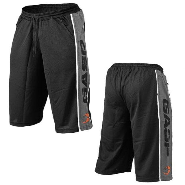 GASP Logo Mesh Shorts - Black - Urban Gym Wear