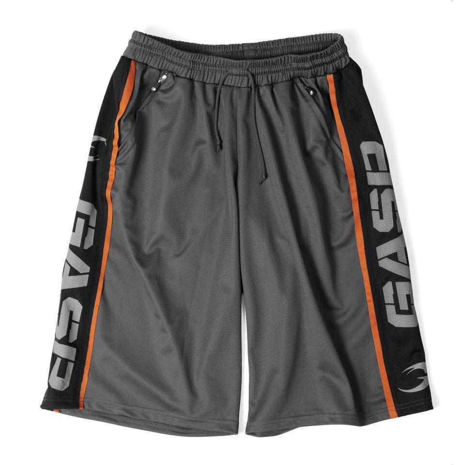 GASP Logo Mesh Shorts - Dark Grey - Urban Gym Wear