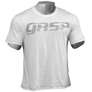 GASP Logo Printed Tee - White - Urban Gym Wear