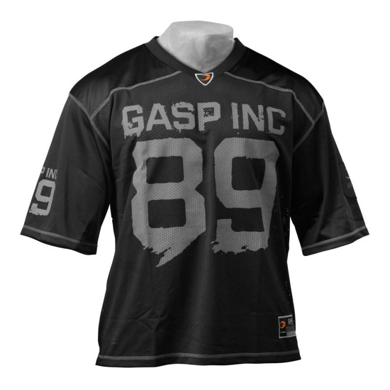 GASP No1 Football Tee - Black - Urban Gym Wear
