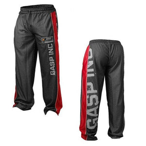 GASP No1 Mesh Pants - Black-Red - Urban Gym Wear