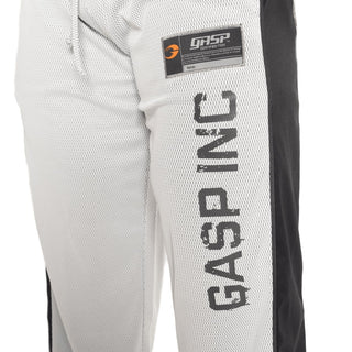 GASP No1 Mesh Pants - White-Black - Urban Gym Wear