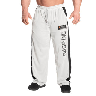 GASP No1 Mesh Pants - White-Black - Urban Gym Wear