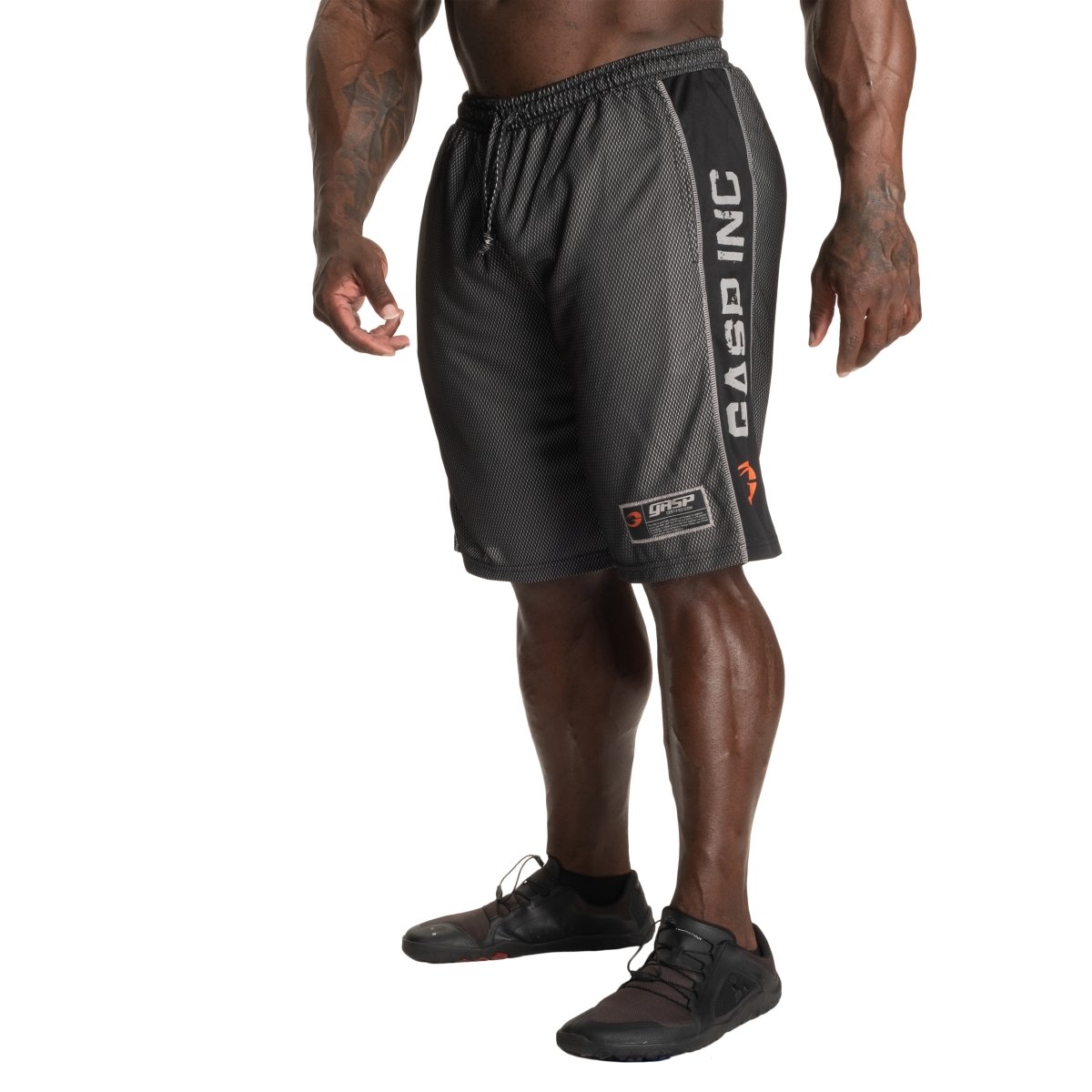 GASP No1 Mesh Shorts Black Urban Gym Wear - Main Image